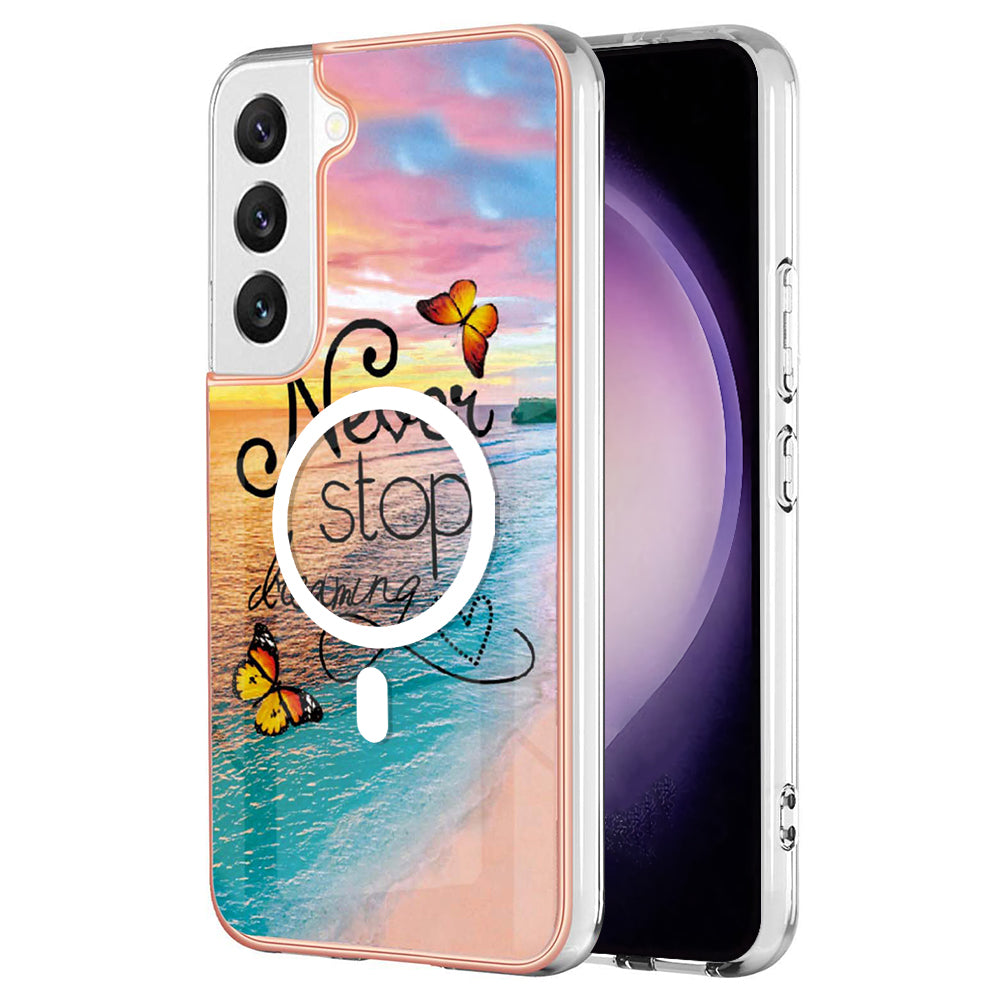 YB IMD Series-19 pro Samsung Galaxy S23 Magnetické IMD galvanizované pouzdro na telefon 2,0 mm TPU kryt proti poškrábání YB IMD Series-19 pro Samsung Galaxy S23 Magnetické IMD galvanizované pouzdro na telefon 2,0 mm TPU kryt proti poškrábání